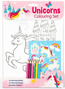 Unicorns Colouring Set Book