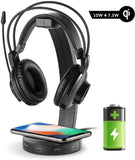 Headphone Stand with Wireless Charging & 4 USB 3.0 Port