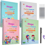 Reusable Practice Copybook for Preschool (Alphabet, Math, Drawing, Number)