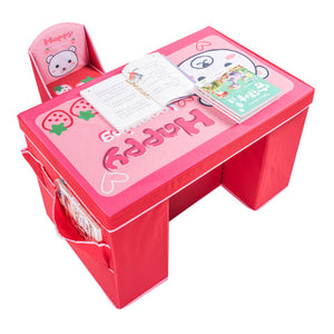 Multi-functional Fold-able Kid's Storage Desk and Chair Set