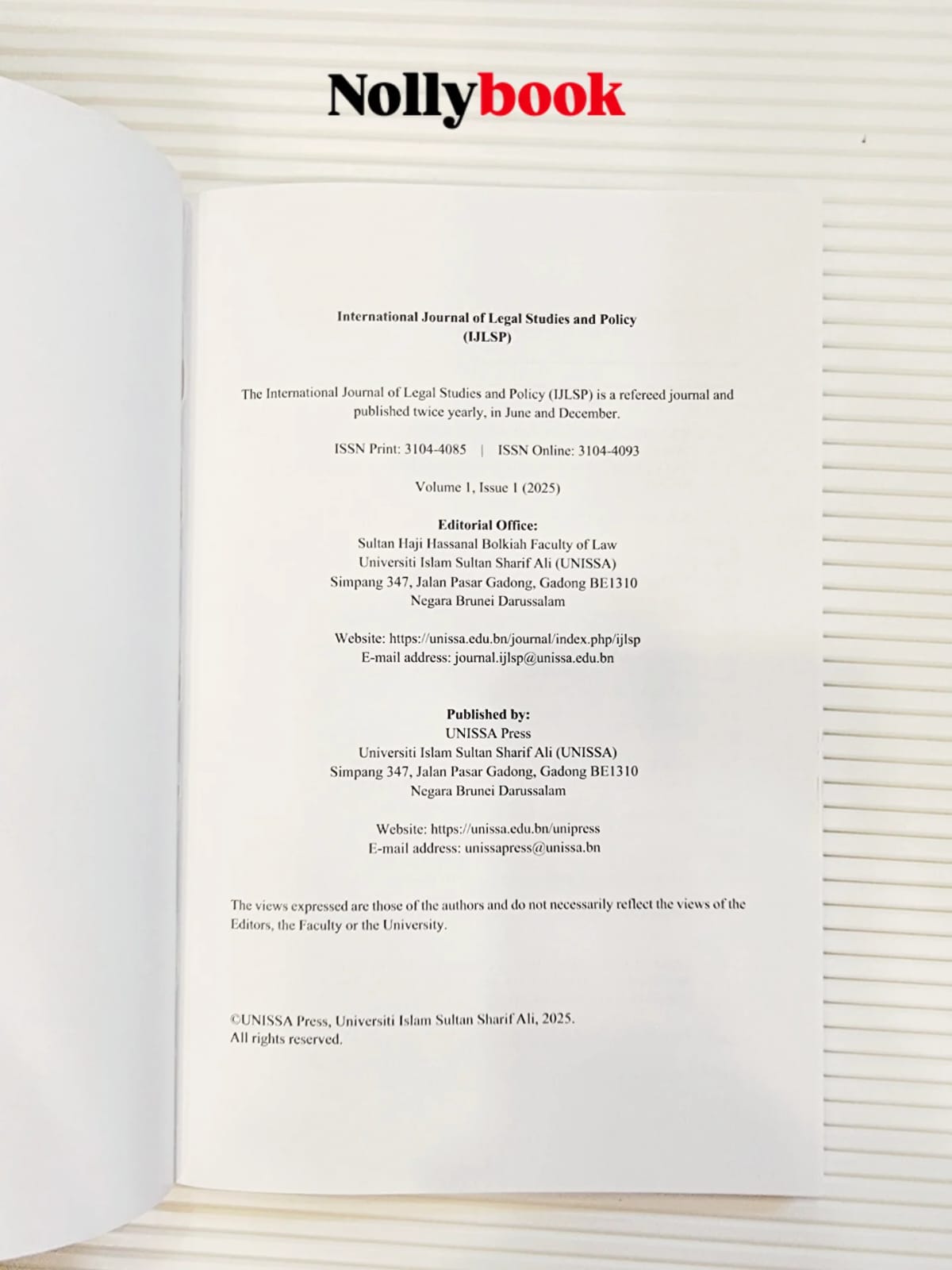 International Journal of Legal Studies & Policy (Vol 1, Issue 1 (2025))