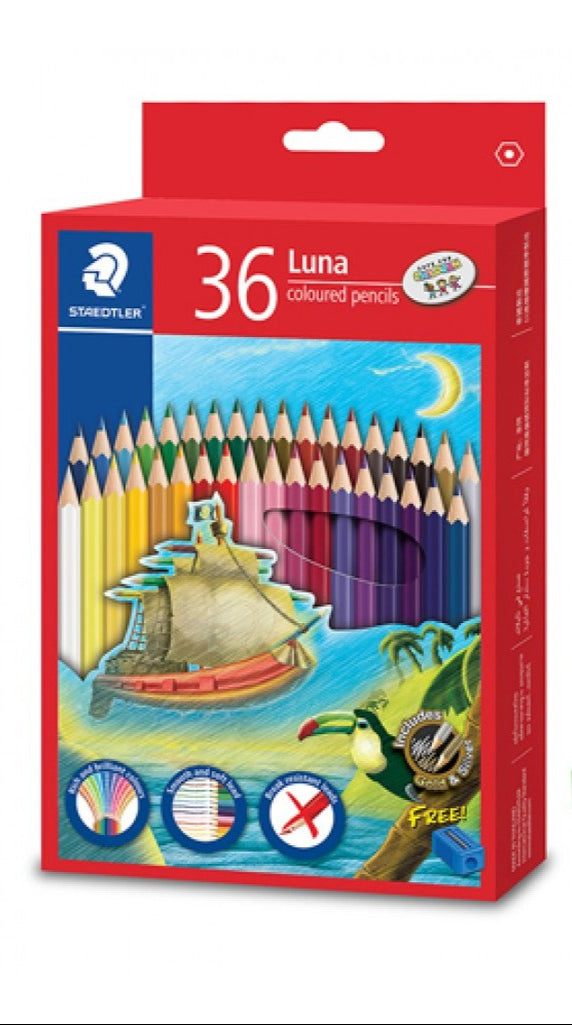 STAEDTLER LUNA COLOURED PENCILS : 12 / 24 / 36 / 48 Colours