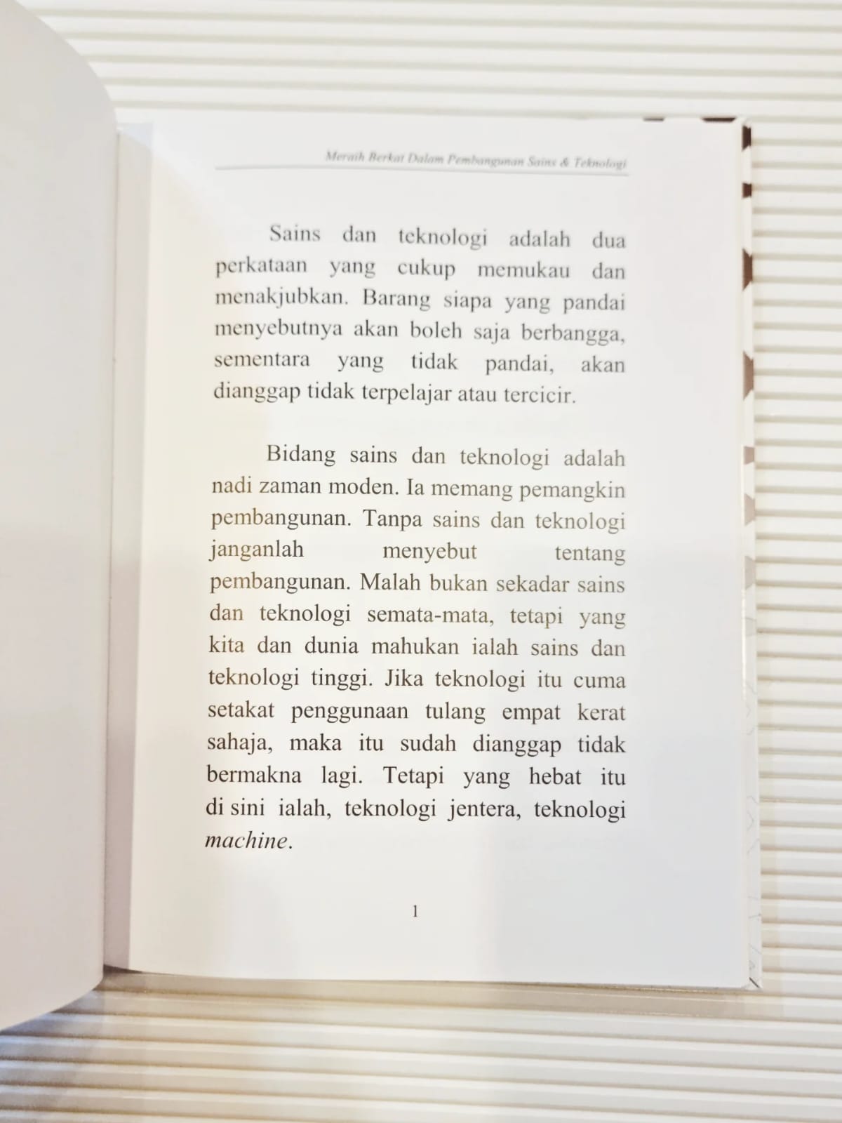 Meraih Berkat Dalam Pembangunan Sains & Teknologi