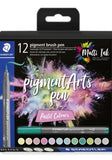 Staedtler Pigment Arts Brush Pens 12 Pack Colours