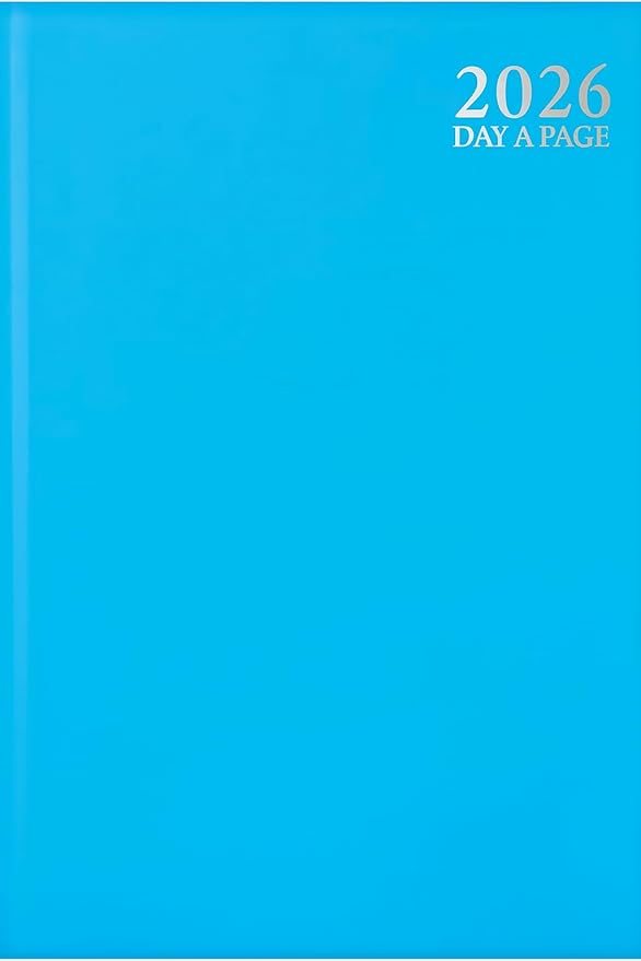 2026 A4 Day-to-Page Diary with Ribbon Marker & Casebound Cover