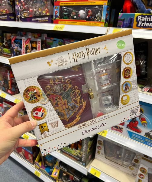 Harry Potter Hogwarts Crest Secret Diary Crystal Art Kit