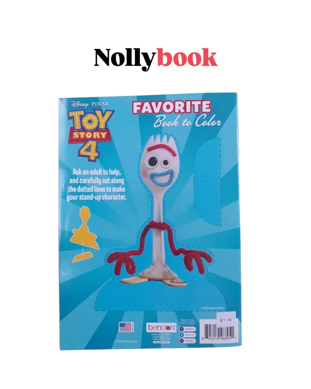 Disney Pixar Toy Story 4 "Favorite Book to Color" with Bonus Stand-Up Character