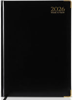 A4 2026 Week to View Diary with Gilt Edges