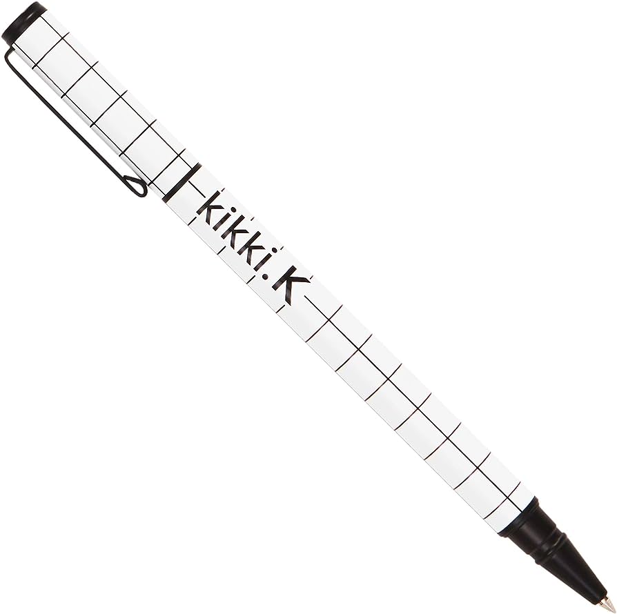 KIKKI.K METAL ROLLERBALL PEN ESSENTIALS WHITE/BLACk