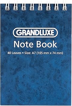 Grandluxe A7 Spiral Bound Notebook Blue