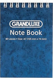 Grandluxe A7 Spiral Bound Notebook Blue