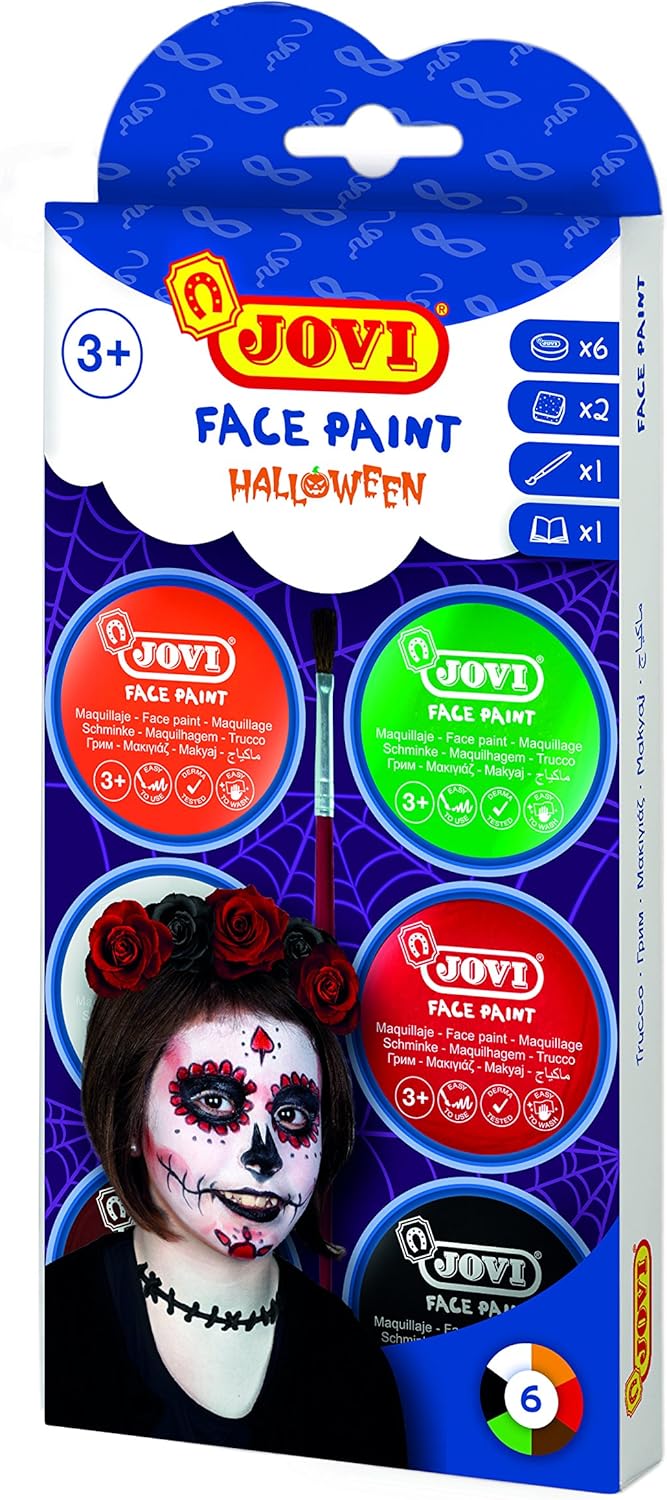 JOVI Face Paint 6-Jar Set (8ml) – Assorted Colors