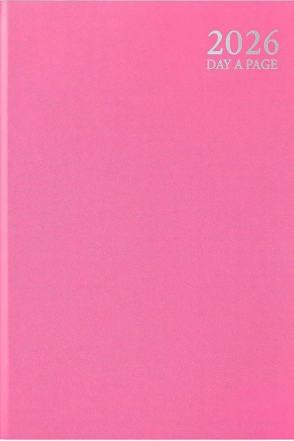 2026 A4 Day-to-Page Diary with Ribbon Marker & Casebound Cover