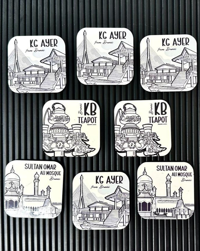 Soft Magnet Assorted Set of 8 – Unique Brunei Souvenir Fridge Magnets
