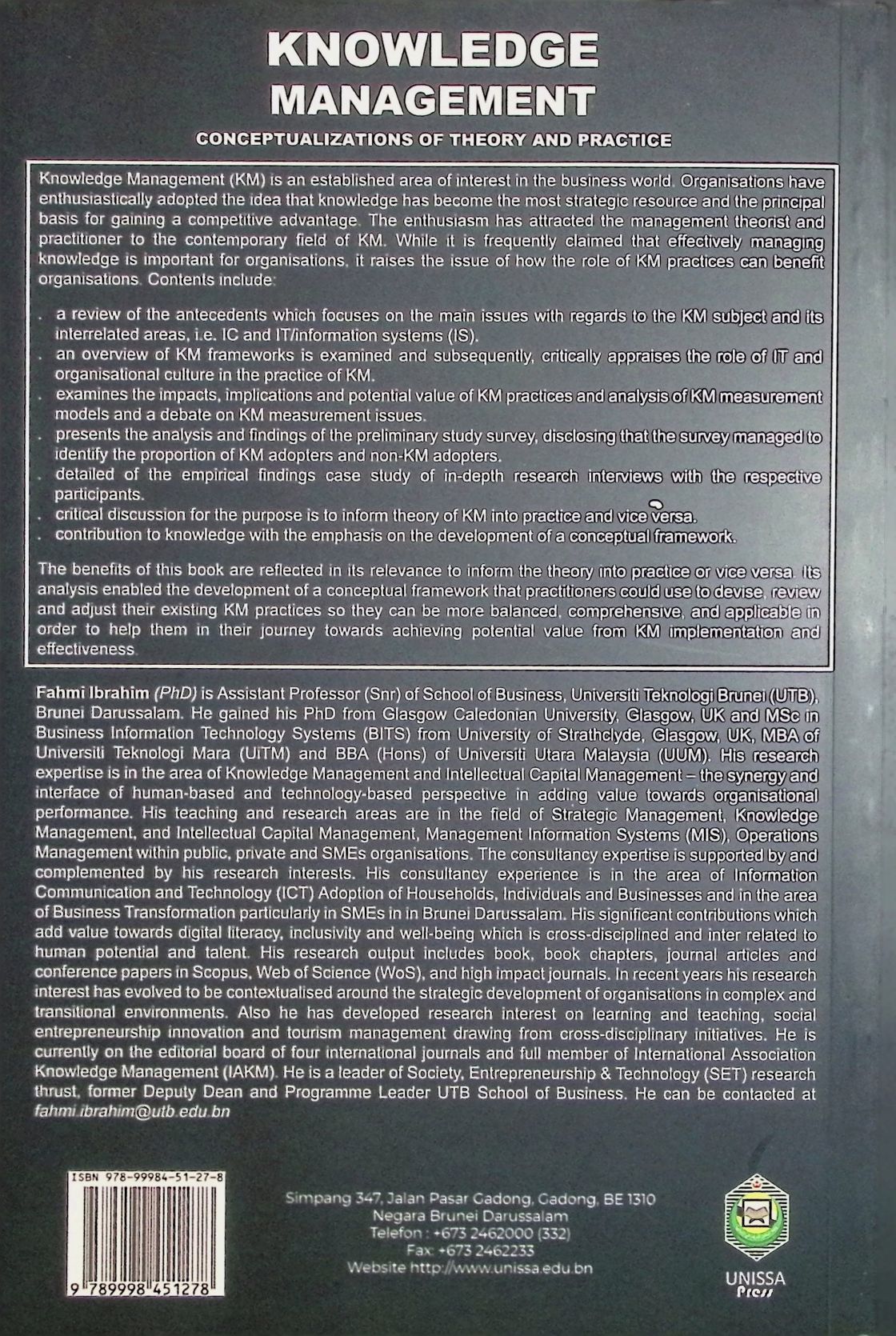 Knowledge Management: Conceptualizations of Theory and Practice