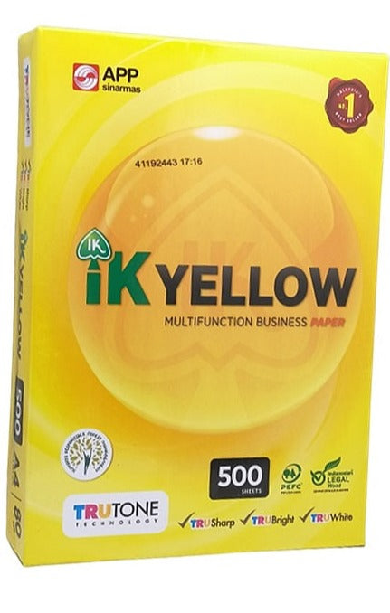IK Yellow A4 Paper 80gsm MultiFunction 500 Sheets
