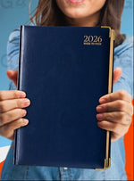 A4 2026 Week to View Diary with Gilt Edges