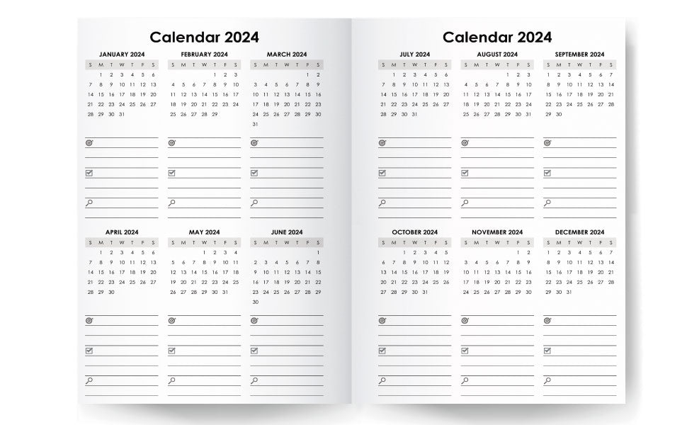 DAILY DIARY 2024 JOURNAL TREE / FLOWERS