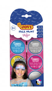 JOVI Face Paint PRINCESS 6x8ml + Brush + 2 sponges