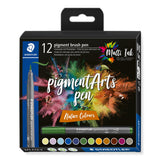 Staedtler Pigment Arts Brush Pens 12 Pack Colours