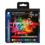 Staedtler Pigment Arts Brush Pens 12 Pack Colours