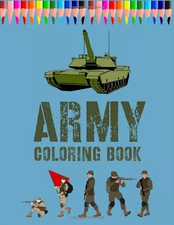 Army Coloring Book: Military Design Coloring Book