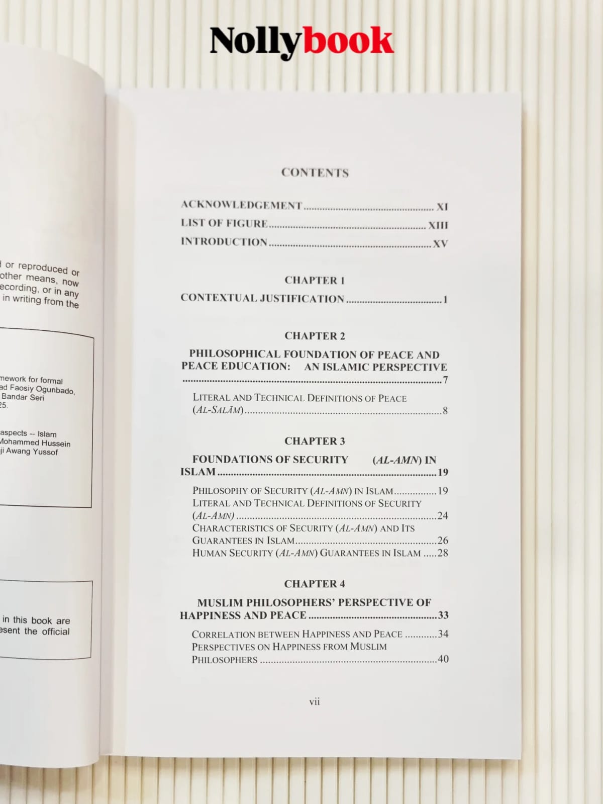 Philosophical Foundation of Peace and Security in Islam