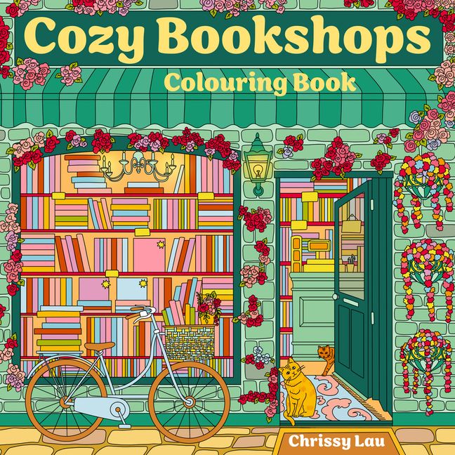 Cozy Bookshops: Colouring Book by Chrissy Lau