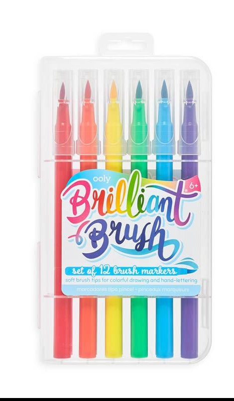 OOLY Brilliant Brush Markers - Set of 12