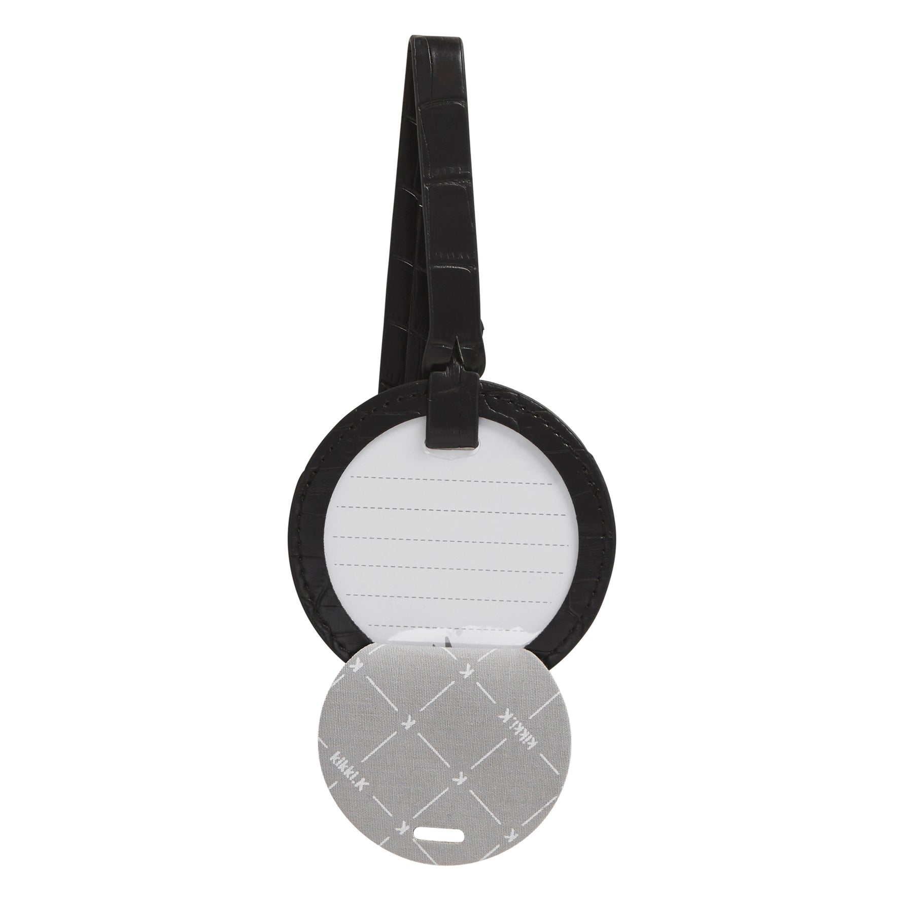 KIKKI.K CROC TEXTURED LUGGAGE TAG JET BLACK