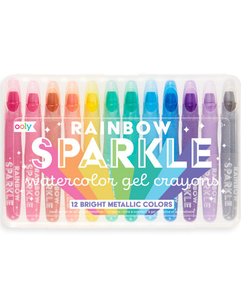 OOLY Rainbow Sparkle Metallic Watercolor Gel - Set of 12 – Nollybook Brunei