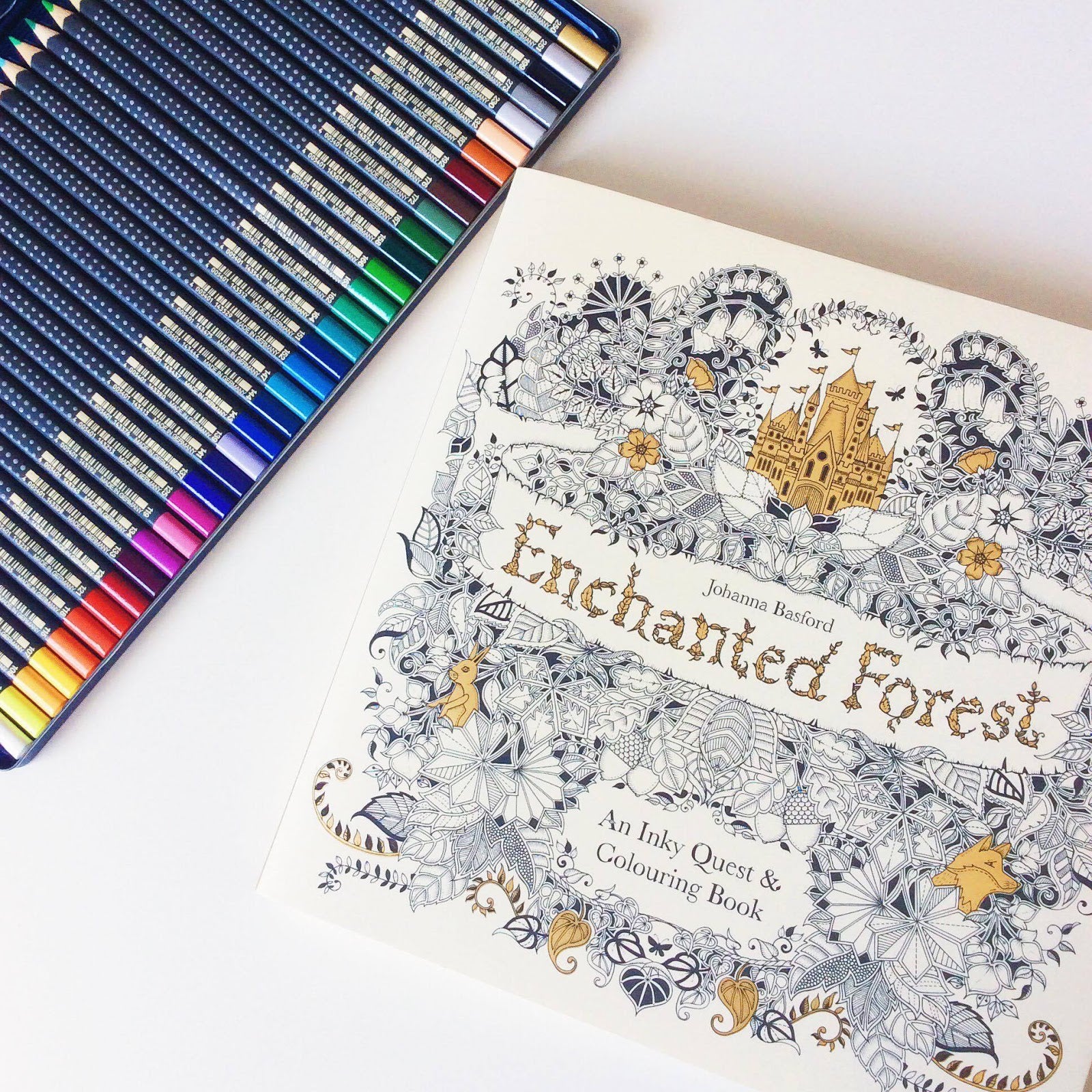 Enchanted Forest: An Inky Quest & Colouring Book