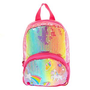 Claire's Club Rainbow Unicorn Sequin Backpack