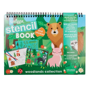 Smiggle Woodlands Stencil Activity Book