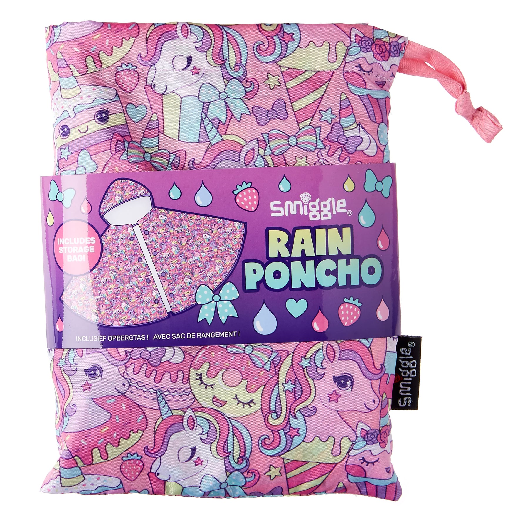 SMIGGLE RAIN PONCHO: UNICORN & SPACE