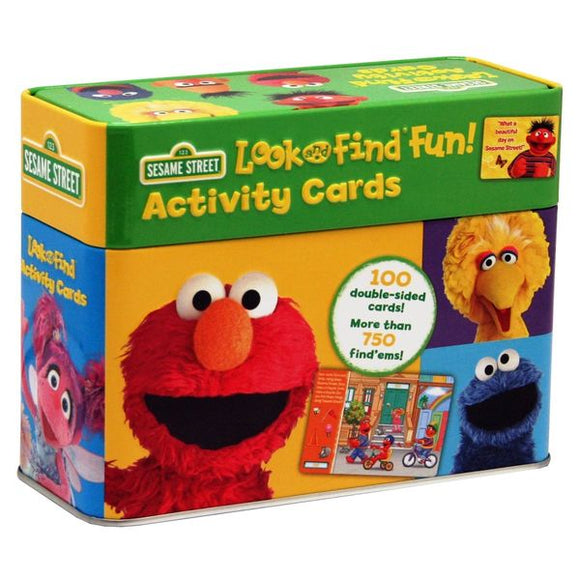 Sesame Street: Elmo, Big Bird, and more! Look and Find Fun! Activity Cards Tin Set