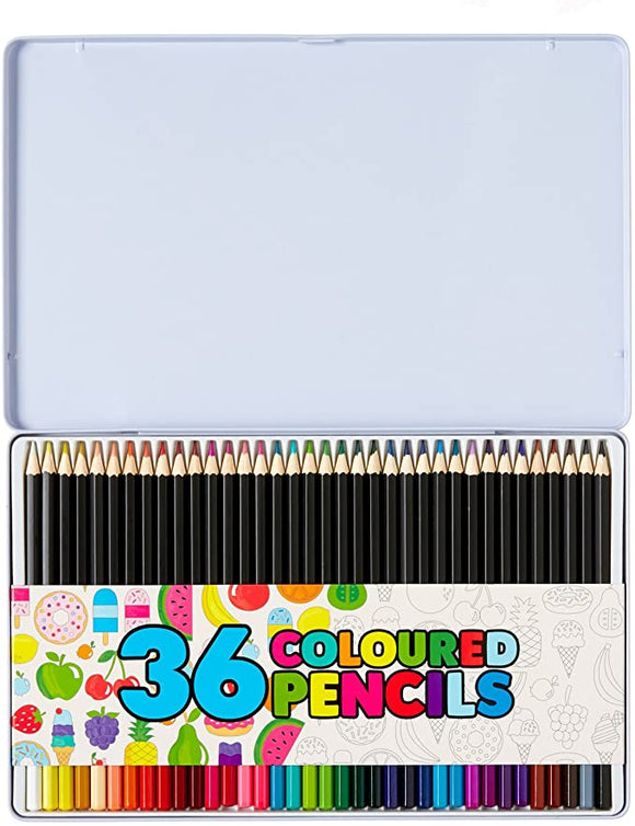 SMIGGLE PENCIL TIN GRAPHIC X36 (36 COLOURED PENCILS)