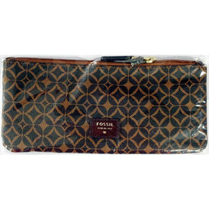 Fossil Paige Zip Pouch Multi Brown