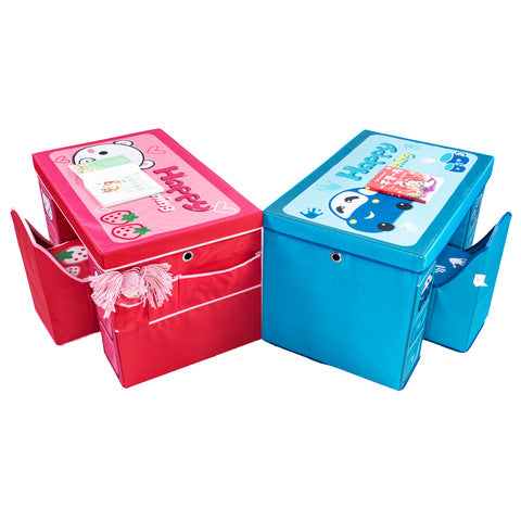 Multi-functional Fold-able Kid's Storage Desk and Chair Set