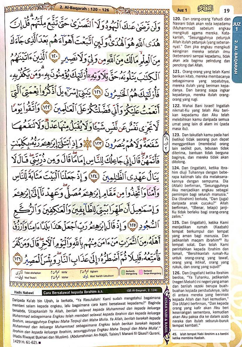 AL-QURAN AL-KARIM WAQAF & IBTIDA' PERJUZUK B5