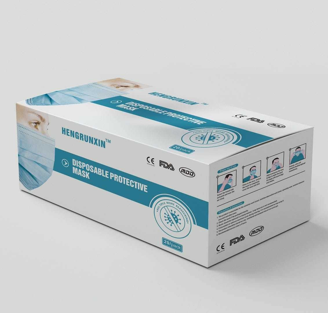HengRunXin Protective Mask for Daily Use - 50 pcs / box