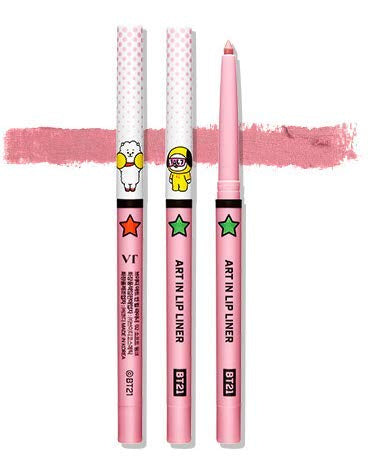 BTS BT21 VT ART IN LIP LINER 02 SOFT PINK