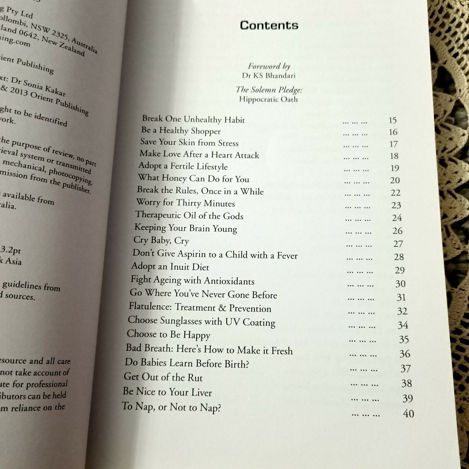 The Little Book of Good Health : Facts, Tips and Habits